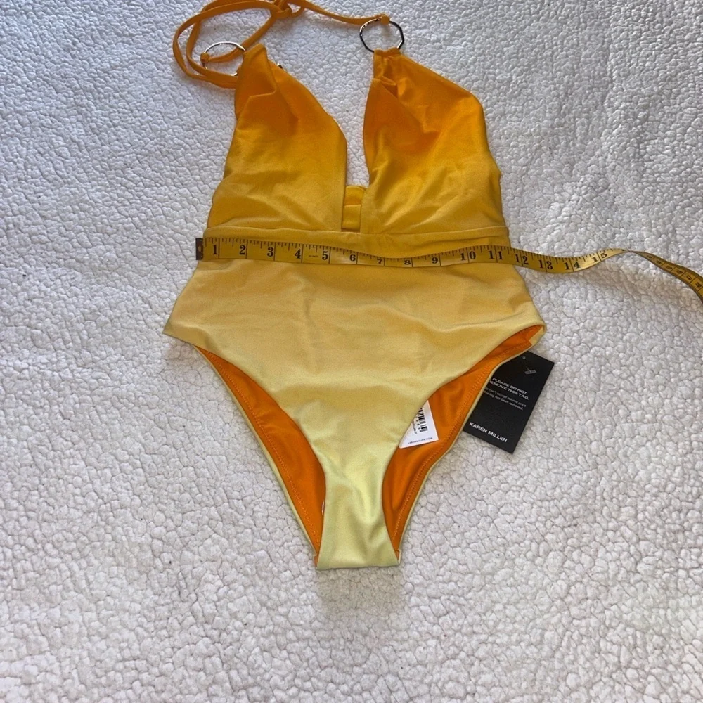 Karen Millen Vibrant Yellow One-Piece Swimsuit